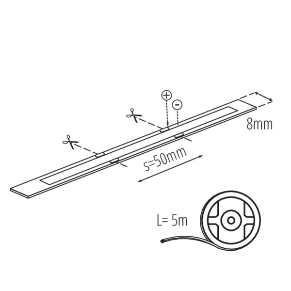 KANLUX LED List LCOB 10W/m 24V IP00/IP65 3000K/4000K/6500K - 5
