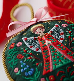 Angel broderat julgranspynt