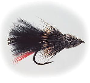 Klassiskt muddler våtfluga. Försedd med marabou för mer livlig och attraherande gång. Storlek 8. En riktigt bra fluga för stor öring