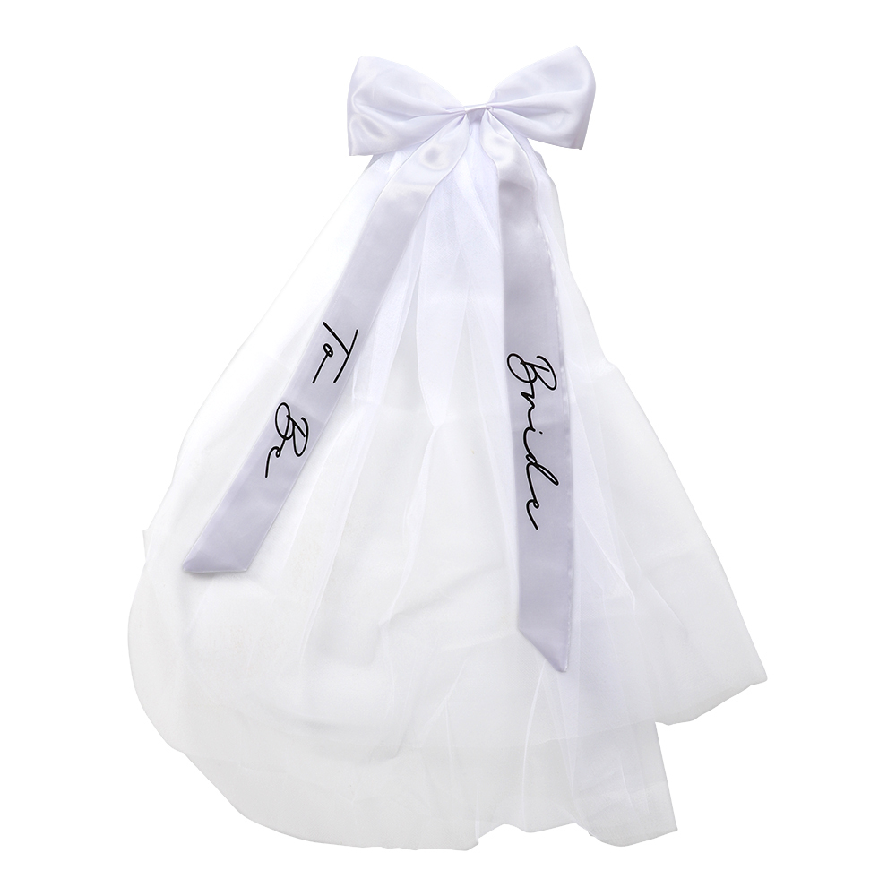 Bride To Be hair clip with veil - 2
