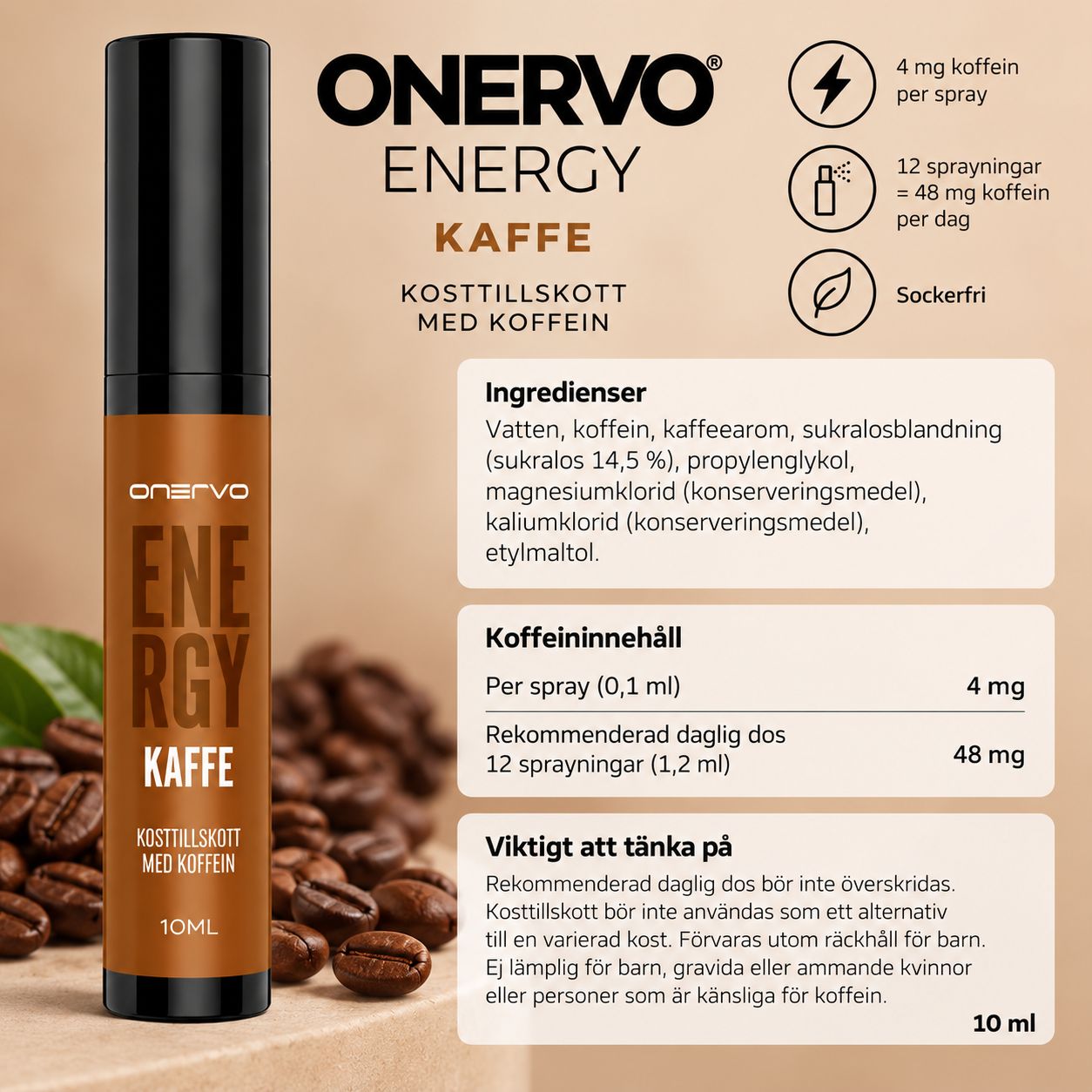 Onervo Energy Spray – Kahvi 10 ml - 5