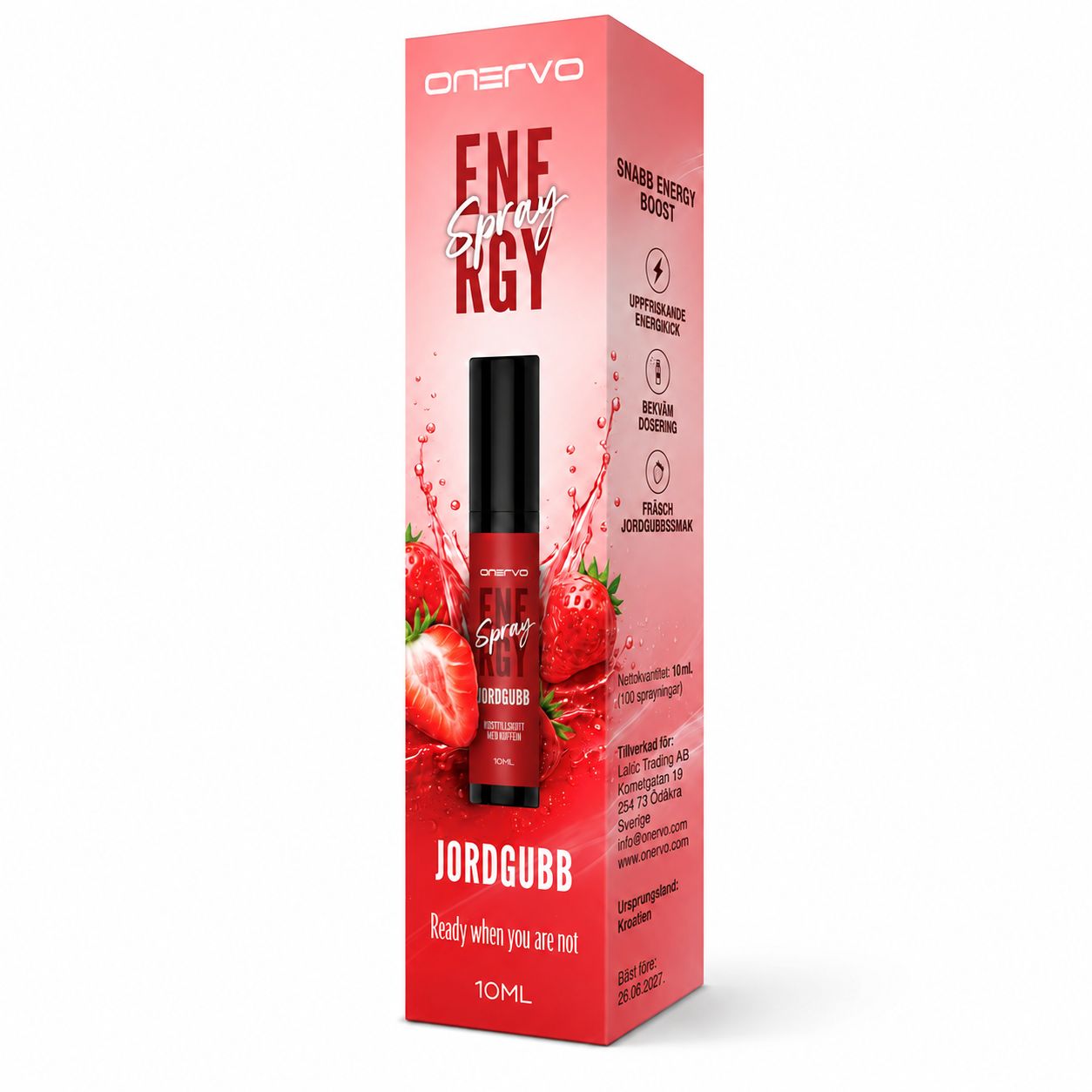 Onervo Energy Spray - Jordgubb 10ml - 3