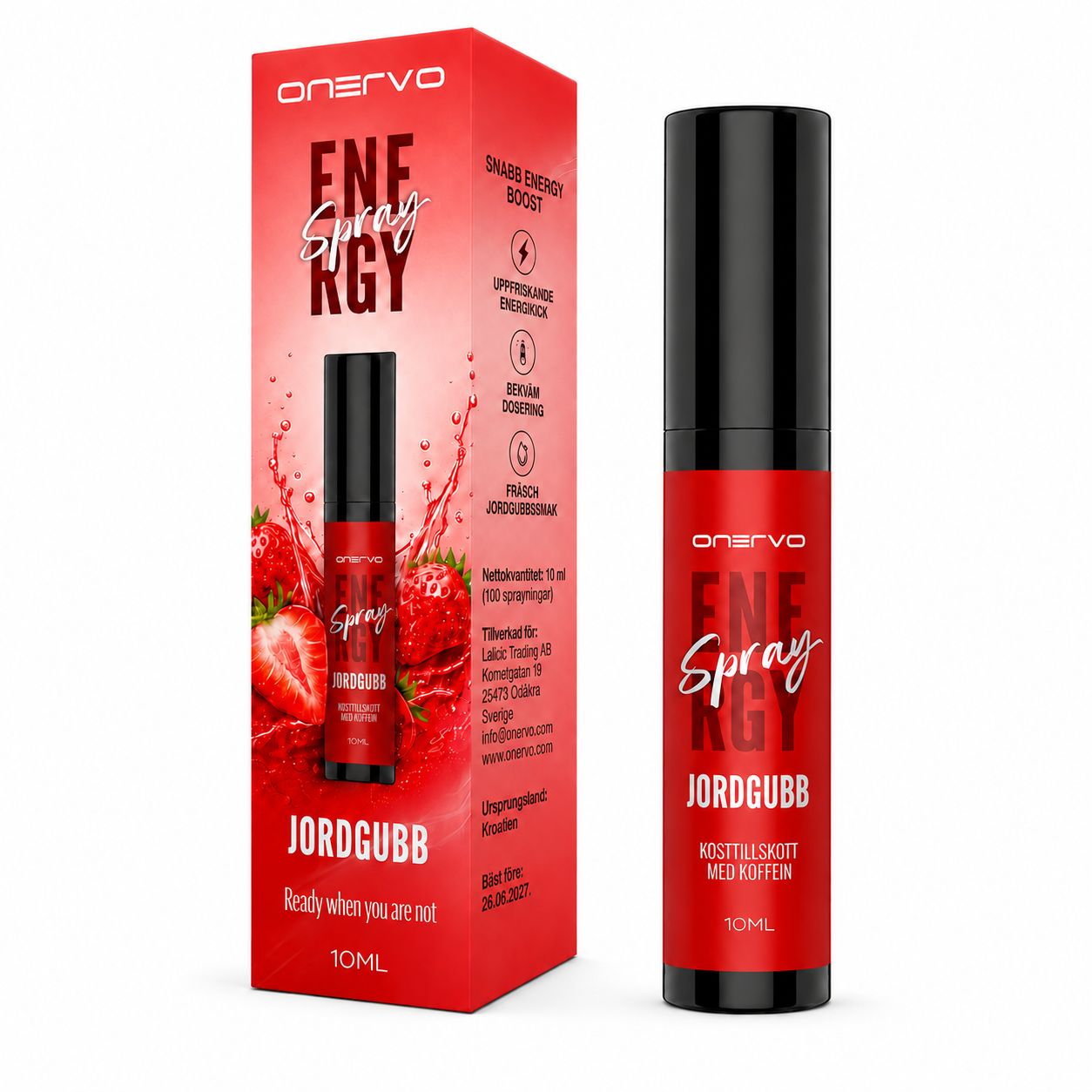 Onervo Energy Spray - Jordgubb 10ml