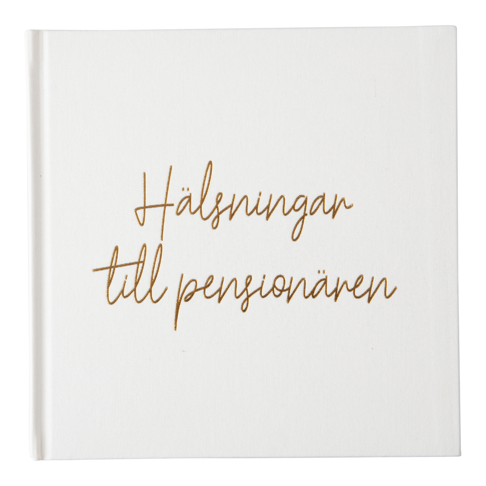 Guestbook "Hälsningar till pensionären"