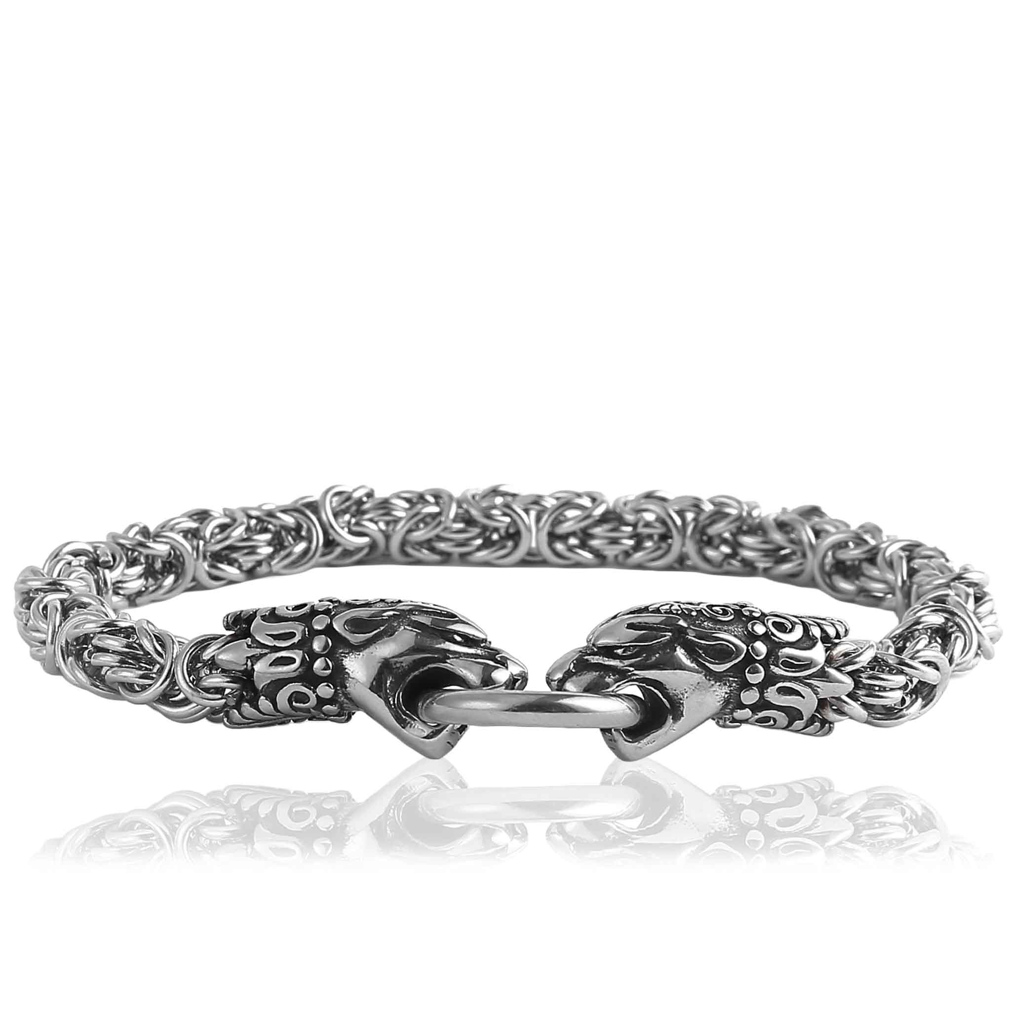 Jormungandr King armband kungalänk silver