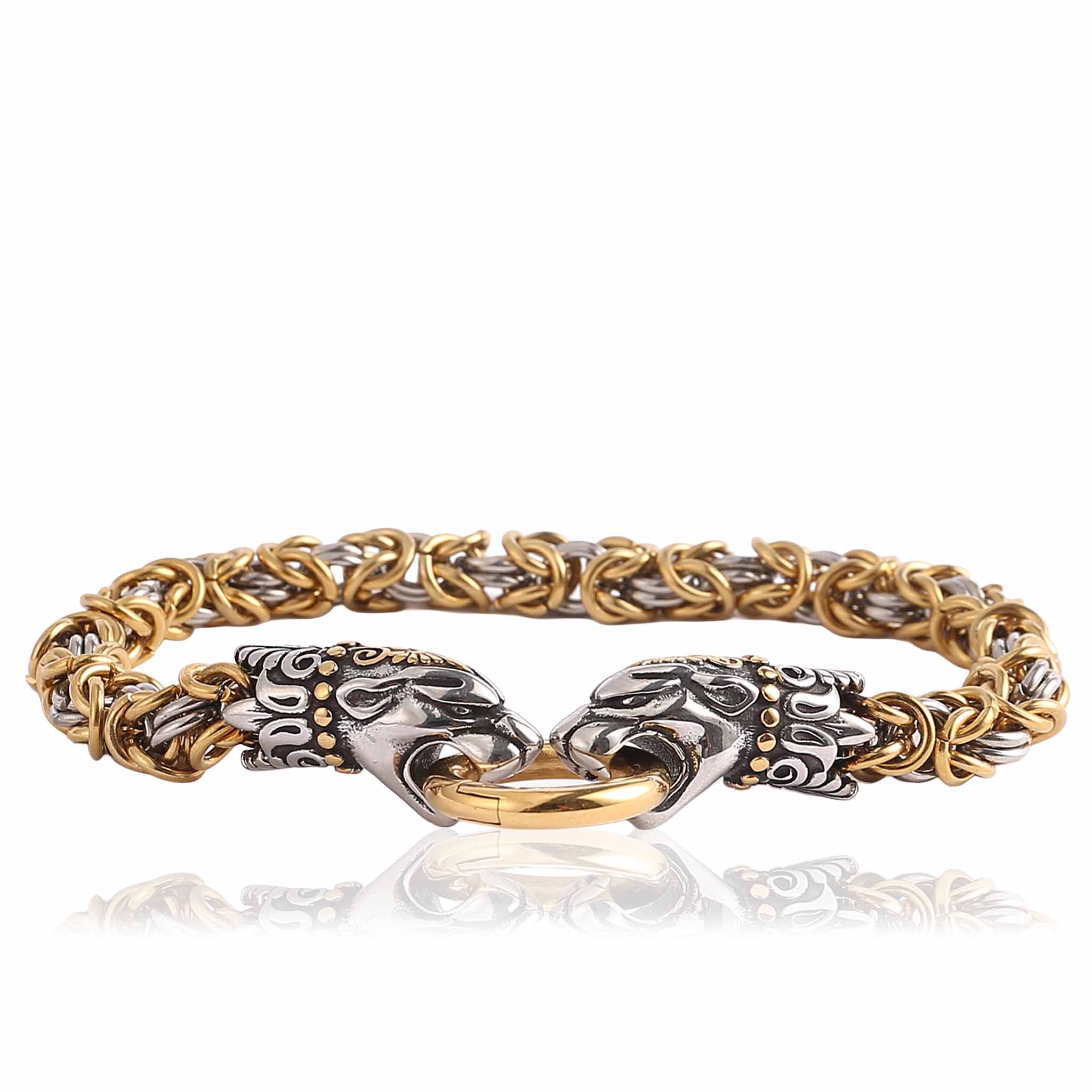 Jormungandr King armband silver guld