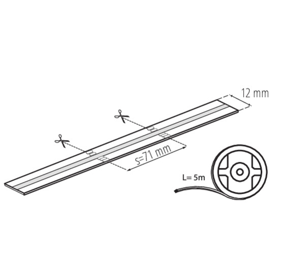 KANLUX LED List LCOB 19W/m 24V RGBW IP00/IP65 - 6