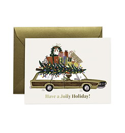 Jolly Holiday Wagon Card