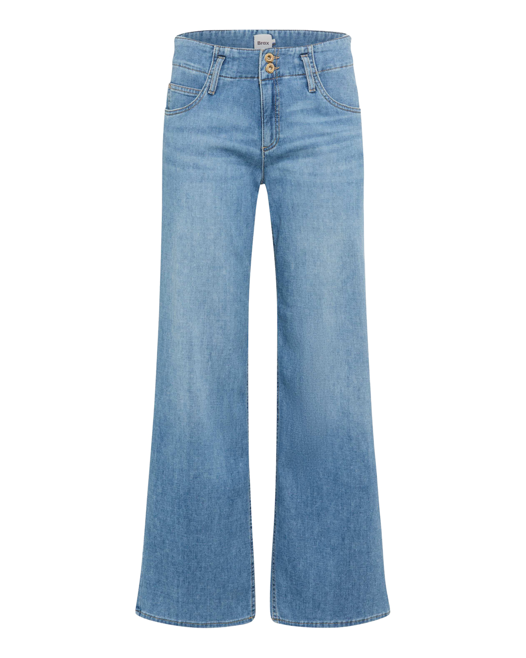 Jeans Maine tunn & vid 2 knappar ljus denim