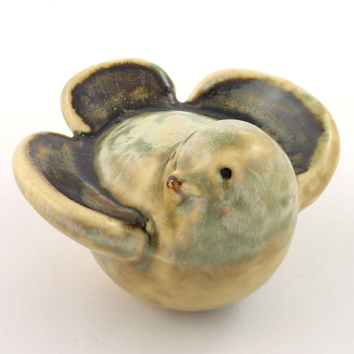 Josef Simon (1960s) Rounded Small Bird with Earthy Glaze 7 cm (2)