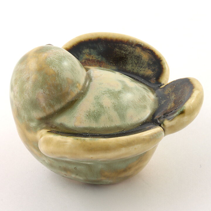 Josef Simon (1960s) Rounded Small Bird with Earthy Glaze 7 cm (2)