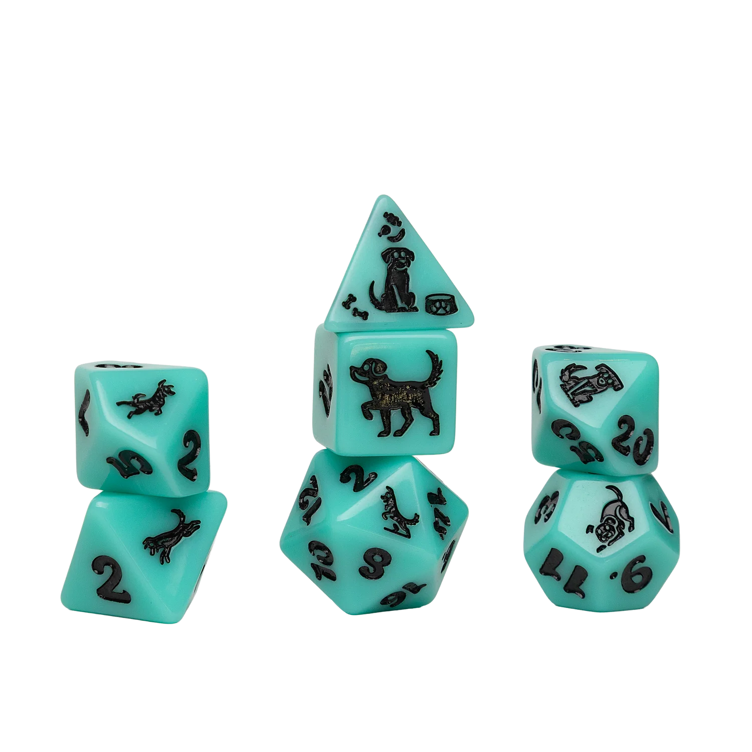 Sirius Dice: Animals Series - Seafoam Shepherd Polyhedral Dice Set