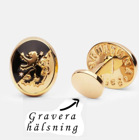 Skultuna manschettknapp Landskap Västergötland guld/svart