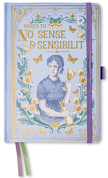 Anteckningsbok Jane Austen i A5 – Lila med linjerade blad