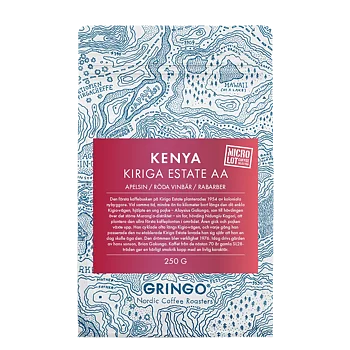Gringo Nordic - Kiriga Estata AA - Kenya - Mellanrostade hela kaffebönor - 250g