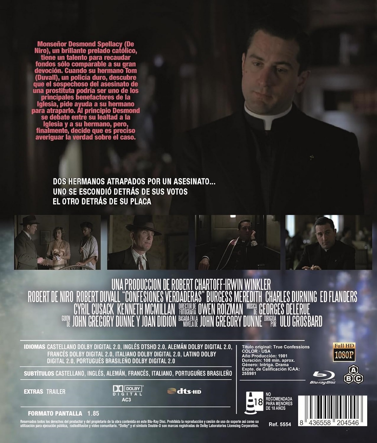 True Confessions (ej svensk text) (Blu-ray) - 2