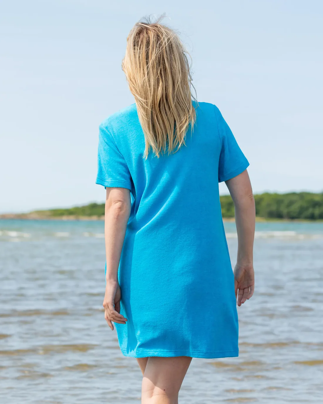 Strandrock turkos i mjuk frotte - 2