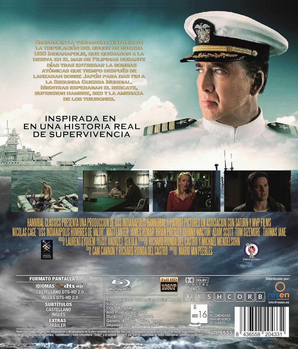 USS Indianapolis: Men of Courage (ej svensk text) (Blu-ray) - 2