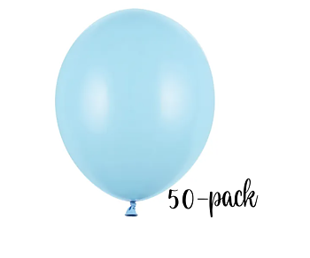 Ballonger Pastell - Ljusblå (50-pack) 