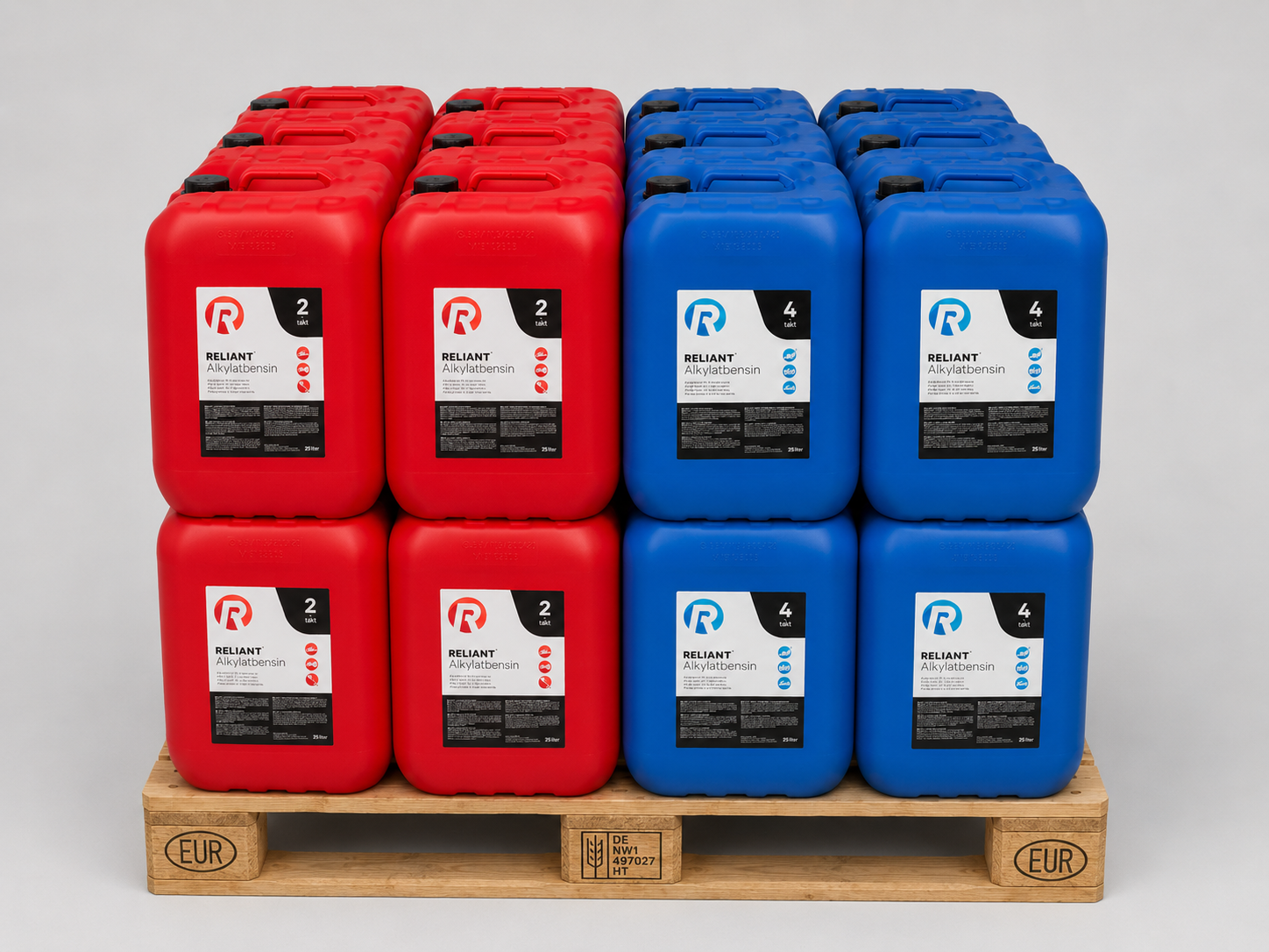 Reliant Alkylatbensin Delad pall 25L (12 dunk 2T + 12 dunk 4T) – 600 L