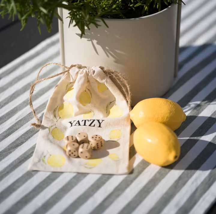 Yatzy i tygpåse citron - 3