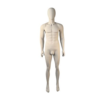 Mannequin, ANDR49, æggehoved, mat lysegrå