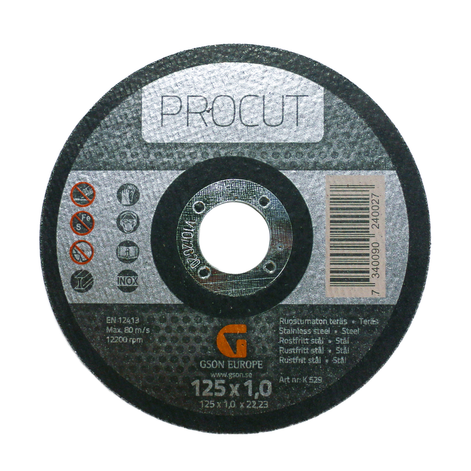 KAPSKIVA 125X1,0X22,23 MM PROCUT