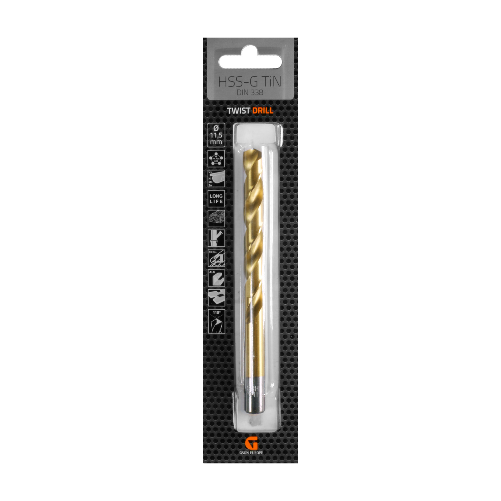 HSS-G TIN DRILL 10,0 MM 1 PCS - 2
