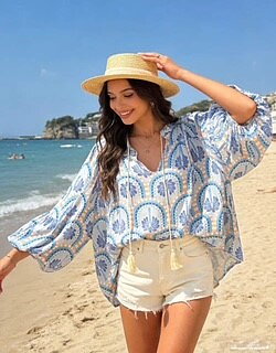 Maja Palm Blus Blå