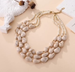 Fresch Necklace Beige