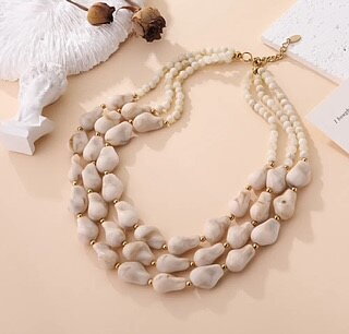 Fresch Necklace Beige