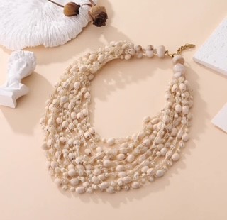 Sandy Necklace Beige