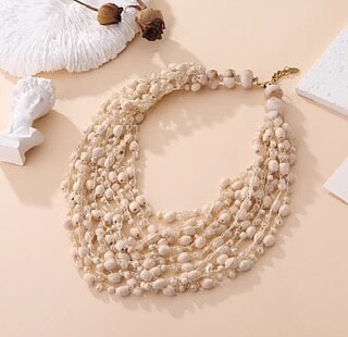 Sandy Necklace Beige