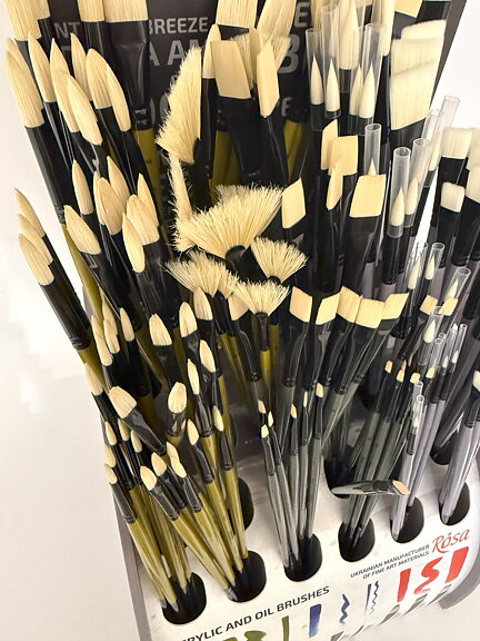 Penseldisplay Mix för olja och akryl - Display med 127 penslar - 2