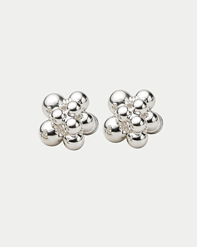 BOW19 Bead Multi Studs Silver