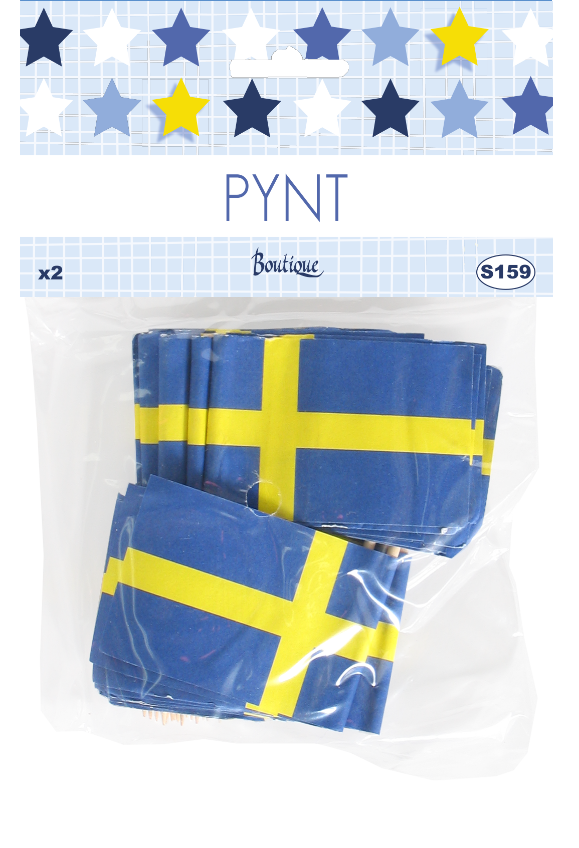 Tandpetare med Svenska Flaggan