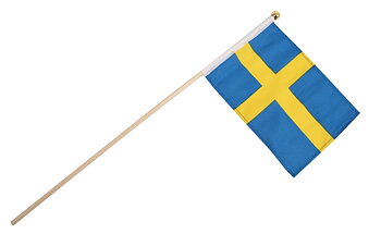 Svenska Flaggan På Pinne