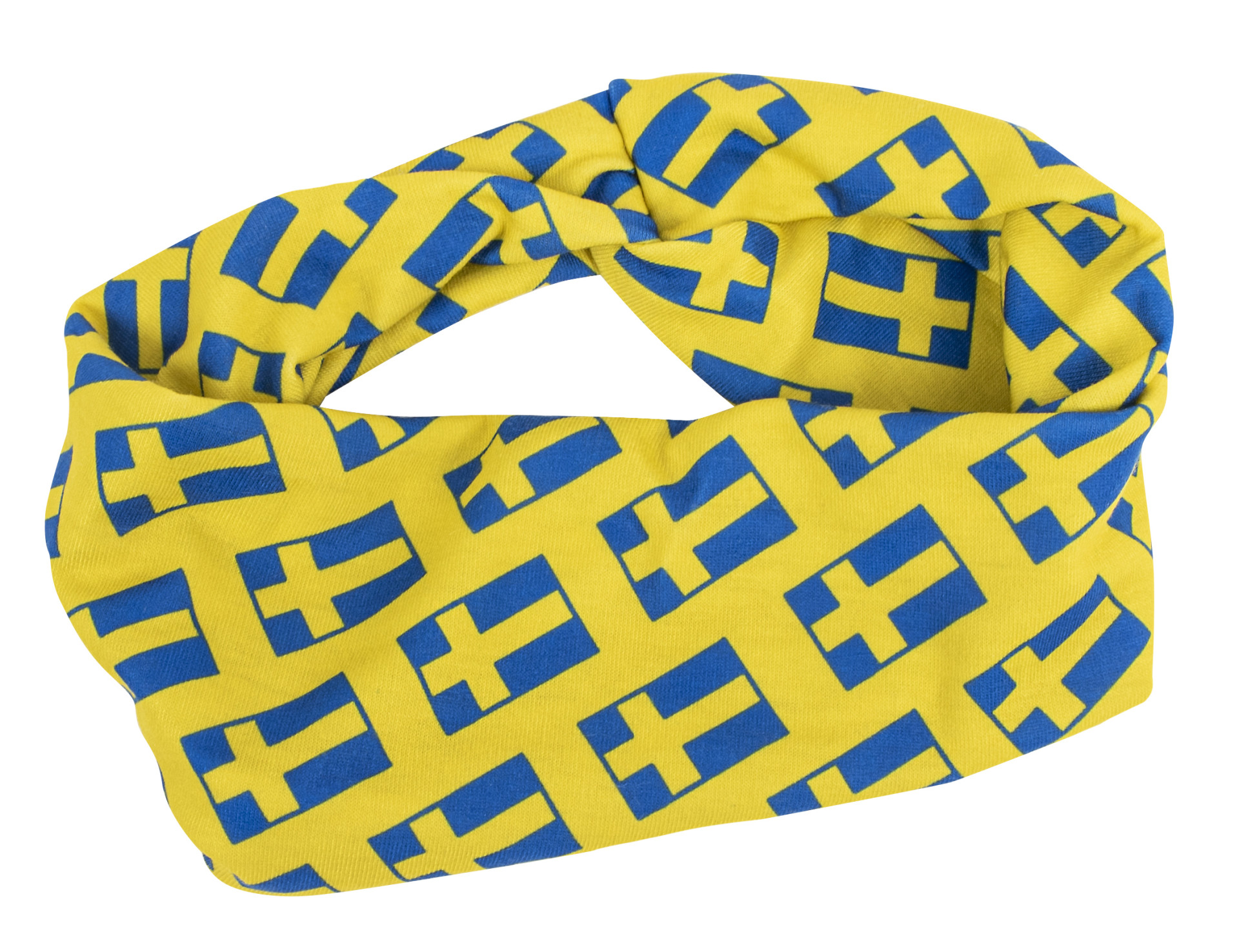 Gult Hårband Med Flaggor