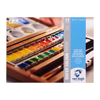 Akvarellpapper van Gogh Watercolour paper blocks, 24 x 18 cm 