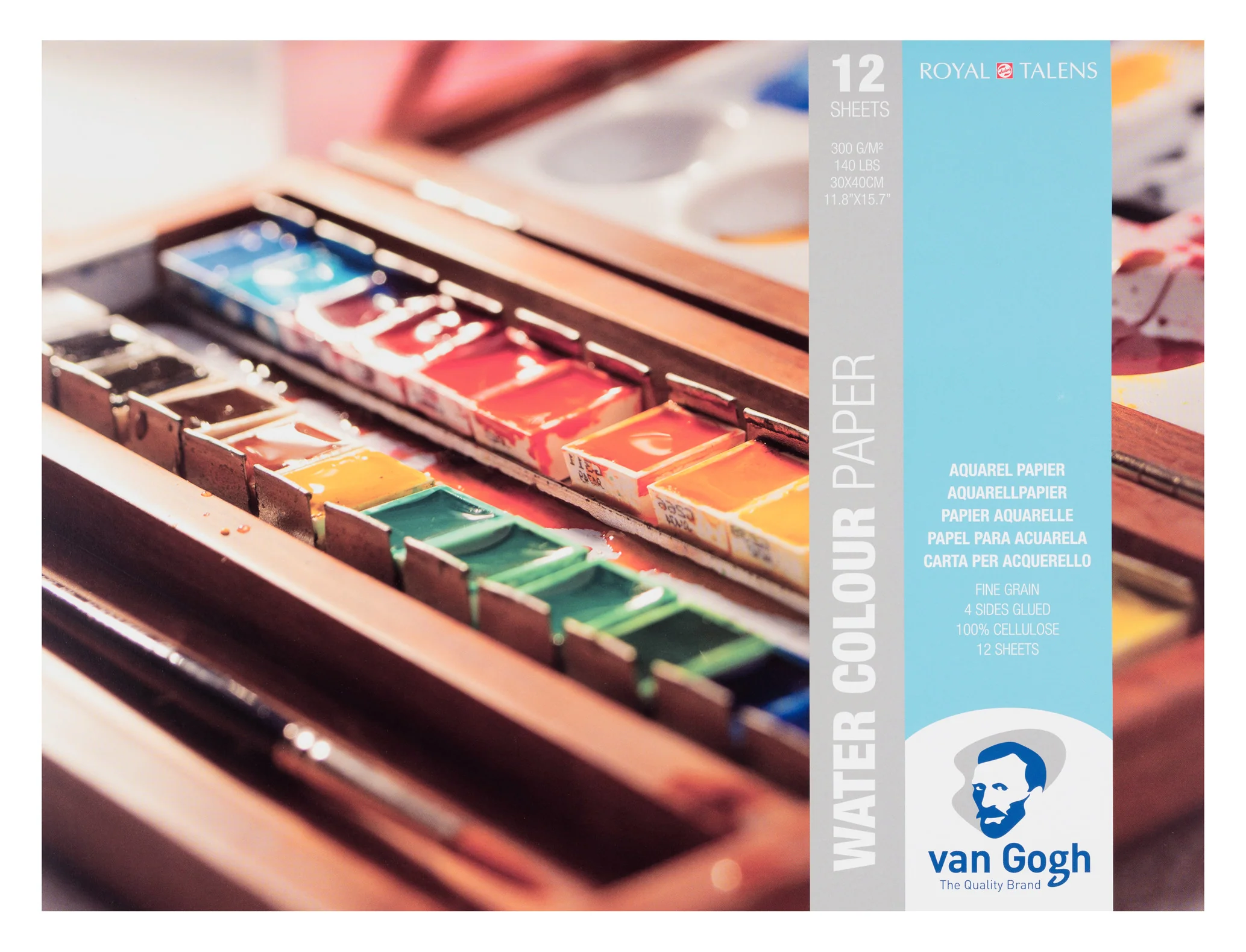 Akvarellpapper van Gogh Watercolour paper blocks, 40 x 30 cm