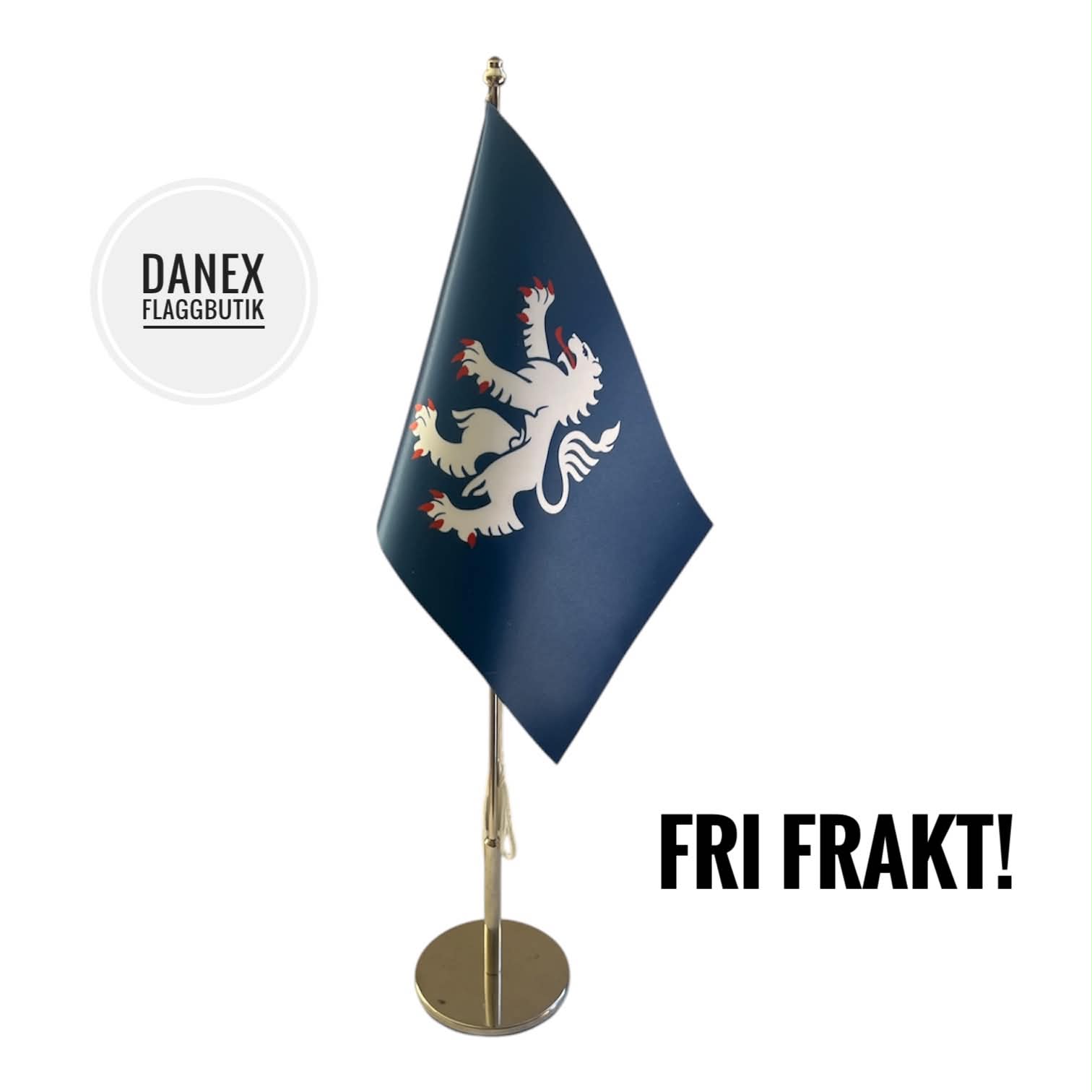 Halland Bordsflagga ink stång ( 50 cm ) 