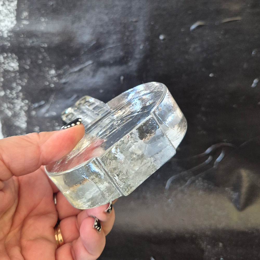vintage VAS i klarglas med bubblor,  h 12,5 cm  - 6