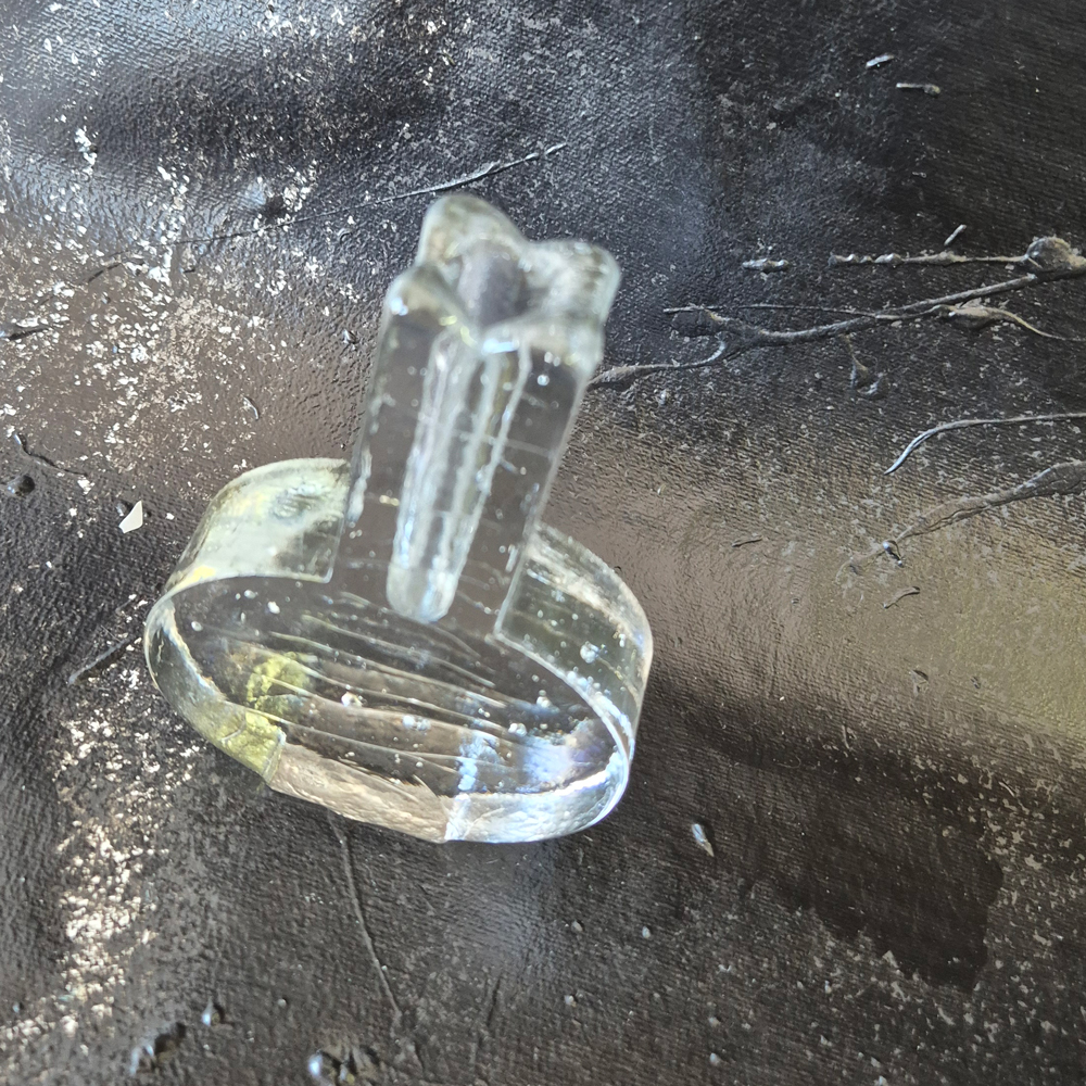 vintage VAS i klarglas med bubblor,  h 12,5 cm  - 3