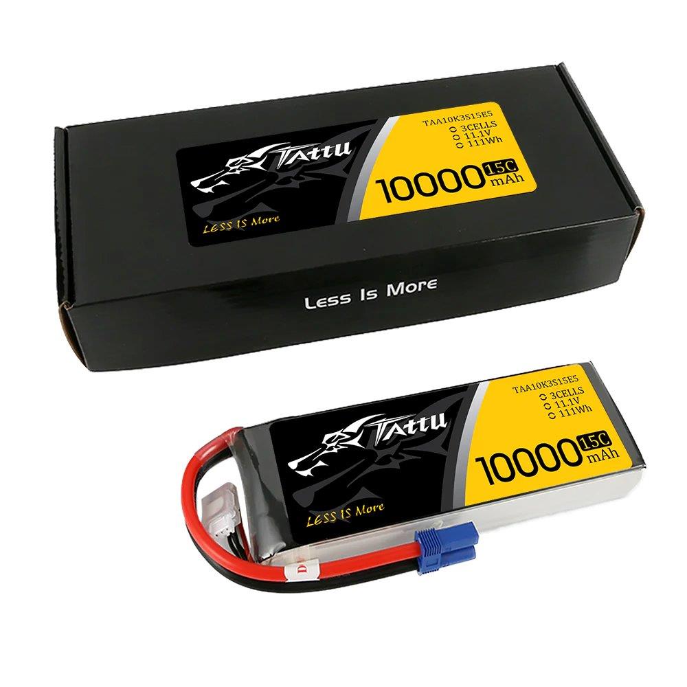 GensAce Tattu 10000mAh 11.1V 15C 3S Lipo Battery Pack - 5