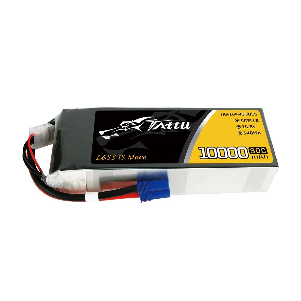 GensAce Tattu 10000mAh 14.8V 30C 4S1P Lipo Battery Pack with EC5
