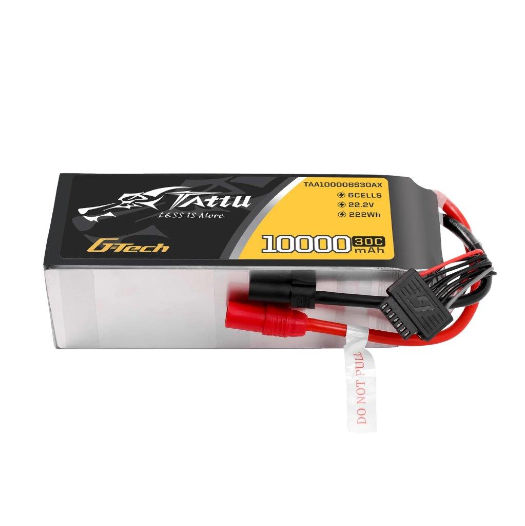 GensAce Tattu 10000mah 22.2V 30C 6S1P Lipo Battery Pack with AS150+XT150 Plug