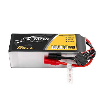 GensAce Tattu 10000mah 22.2V 30C 6S1P Lipo Battery Pack with AS150+XT150 Plug