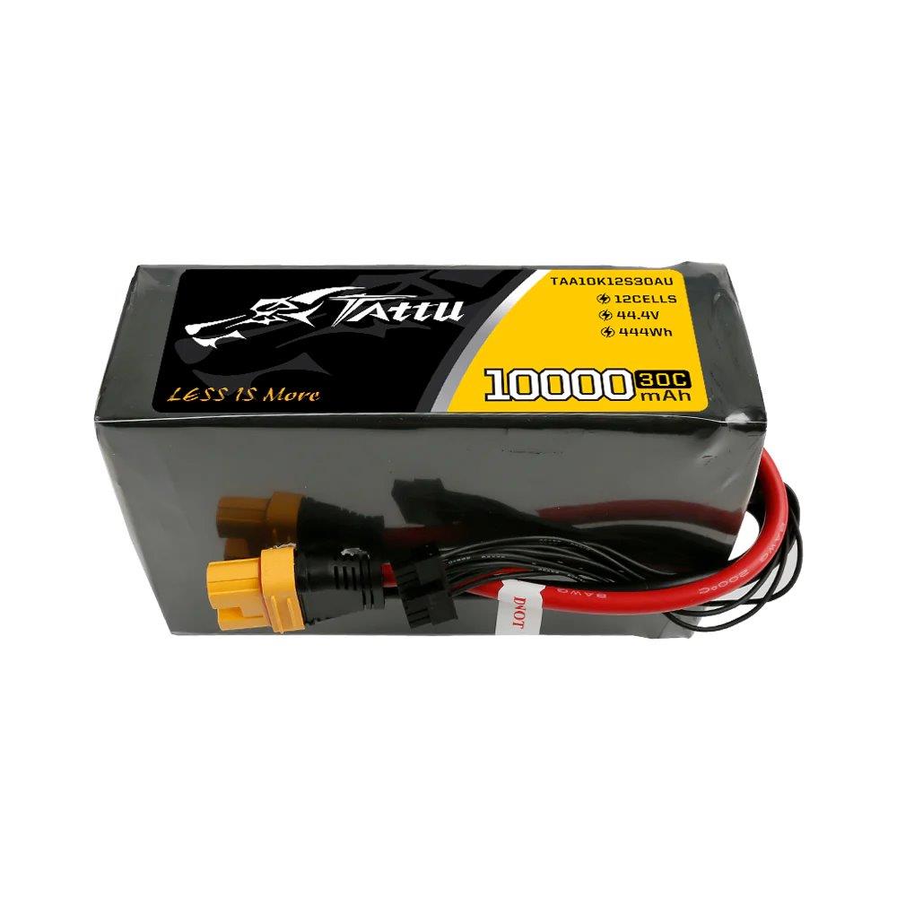 GensAce Tattu 10000mAh 44.4V 30C 12S1P Lipo Battery Pack with AS150U plug