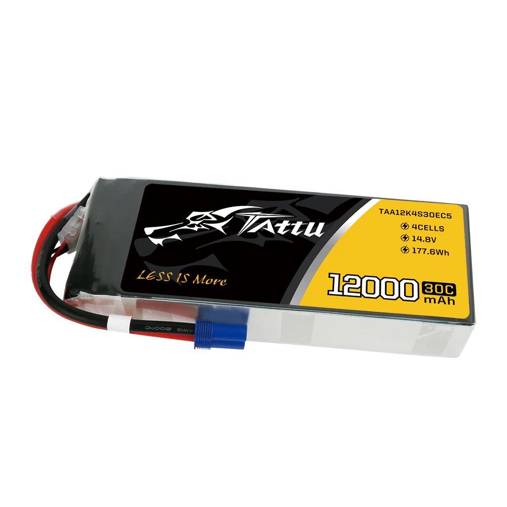 GensAce Tattu 12000mAh 14.8V 30C 4S1P Lipo Battery Pack with EC5 - 2