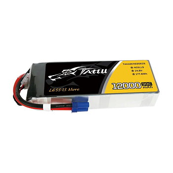 GensAce Tattu 12000mAh 14.8V 30C 4S1P Lipo Battery Pack with EC5